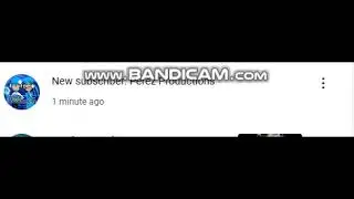 Bad News: @PerezProductions121 Just subscribed to my channel.