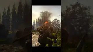 Sudden attack by warplanes on a column of tanks