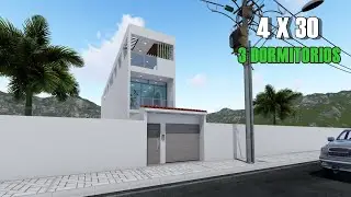CASA SENCILLA Y ECONOMICA 4x30 DOS PISOS + AZOTEA (CasasModernasRT)