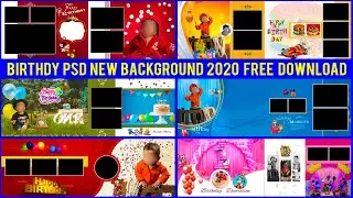 Birthdy psd new studio background  2020  free download