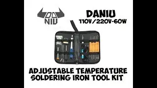 DANIU 110V/220V 60W Adjustable Temperature Soldering Iron Tool Kit