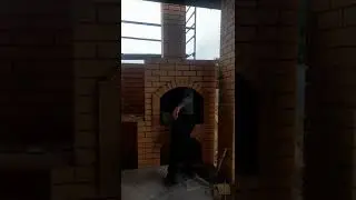 Промазывание швов шамотной глиной