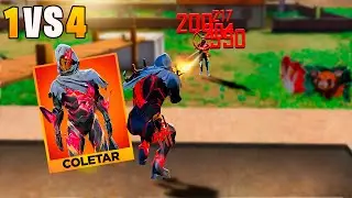 USEI A NOVA ROUPA MAIS INSANA DO JOGO E IMPRESSIONEI TODOS NO SOLO VS SQUAD!! FREE FIRE MOBILE