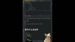 【1分钟学python】==和is的区别  #pythonprogramming #python  #编程 #freecodecamp #猫meme   @shadyYYDS