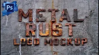 3D Text Effect Metal Rust In Photoshop PSD | Metal Text Logo Mockup Psd