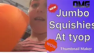 Jumbo Squishies at shopping center.