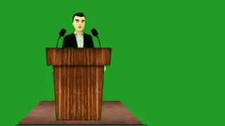 Green Screen Berpidato