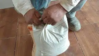 Como  abrir o saco de argamassa na manha