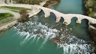 4k flight over the ancient Aspendos bridge, Antalya, Turkey | Relax view and music | Drone video
