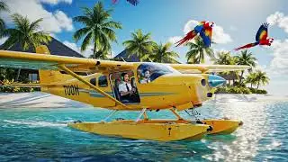 Seaplane Green Screen | Float Plane Green Screen | Plane Landing on Water