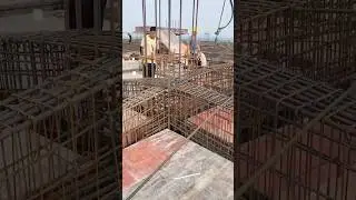Beams Reinforcement | Filling Beams | Beams Rebar #construction #shorts #youtubeshorts #short