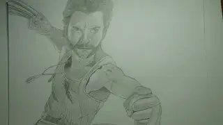 Росомаха, Логан. Рисунок карандашом. Wolverine, Logan. Pencil drawing.