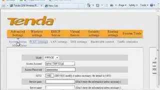 Tenda PPoE Setting ADSL virtual Dial-up -Configuration Video