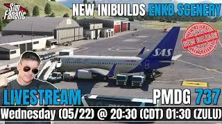 LIVE | MSFS | Newly Released XWind Studios ENKB Scenery | 737-700 SAS | ENKB-EFIV  | Real GA Pilot