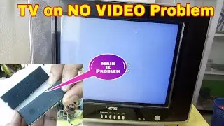 CRT TV power ON but No Video problem Repairing | Main IC replacement for AV problem