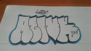 Рисование граффити Alphabet letters "AGEYK"