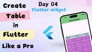 This is How I made Table using Table Widget In Flutter 2024 || Day 04