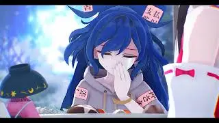 (mmd) a happy shion eating