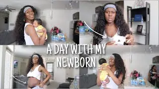 A Day With My New Born + One Week Postpartum Body Update.