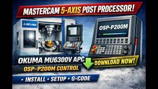 MU6300V  OKUMA OSP-P200M Mastercam Post Processor | APC 5-Axis CNC | Setup & Installation