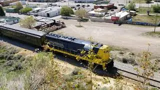Nevada Northern SD9 leaving Ely, Nevada