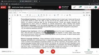 DBMS interfaces | CSIT Lectures