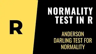 Normality Test in R | Anderson Darling Normality Test in R | How to test Normality of Data in R