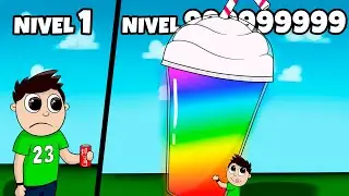 TOMAMOS una BEBIDA de NIVEL 999,999,999 en ROBLOX !!