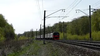 Отправление электропоезда ЭД4М-0277 | О.п Паровозный