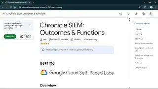 Chronicle SIEM: Outcomes & Functions | #qwiklabs | #GSP1100