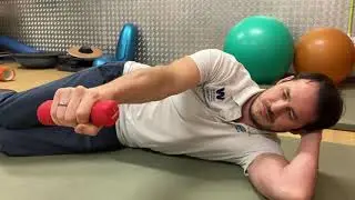 External rotation with forward press in side lying