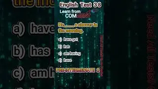 English Pre-Intermediate 2 Test 38      