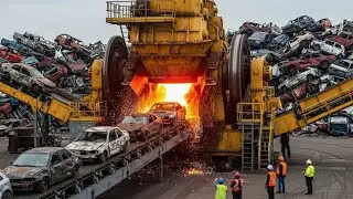 Inside the MASSIVE Car Recycling Factory Process – Where Wrecked Cars Are Taken