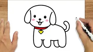COMO DESENHAR UM CACHORRINHO FOFO - FÁCIL