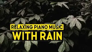 Relaxing piano music with rain