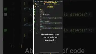 JavaScript : Ternary Operator Vs If else. code optimize #ytshorts #javavariables #programming