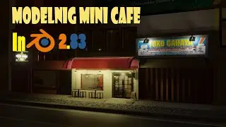 Modeling Mini Cafe In Blender 2.83 (Time Lapse): Interior Modeling