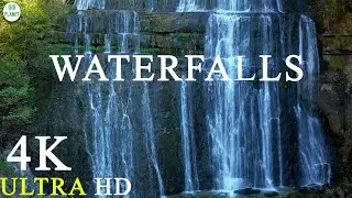 WORLD'S SCEANIC WATERFALLS in 4K [w music] Nature Relaxation | GIS PLANET