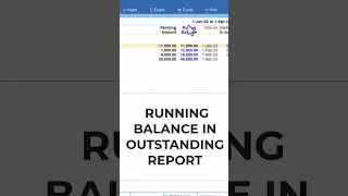 RUNNING BALANCE IN OUTSTANDING REPORT 