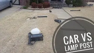 Car Runs Into Light Post! Then Drives Off...