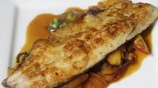 Amur z karmelizowanymi jabłkami
