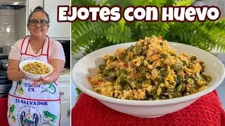 Como hacer EJOTES CON HUEVO -almuerzo o cena que no cuesta nada