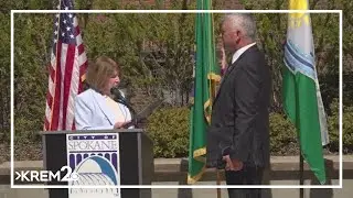 Spokane mayor swears in Kevin Hall as new Spokane Police Chief