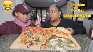 CHEESY HOT PIZZA (TRY NOT TO EAT CHALLENGE) MUKBANG CHALLENGE!