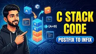 Code To Convert Postfix to Infix expression in C | Pritesh D. Patel | [ in Hindi ]
