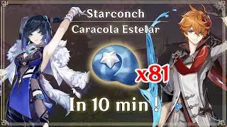 Starconch  (Caracola Estelar) Farming Route [ IN 10 MIN] / Genshin Impact