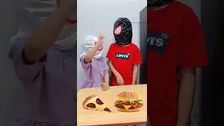 Pizza Vs Hamburger 🍕🍔 #spiderman #short #shorts #ytshort