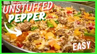 Easy, 20-minute One-pan Unstuffed Pepper Skillet Recipe!