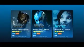 create a movie card slider in HTML and CSS
