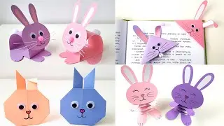 4 DIY Symbol 2023 Easy paper rabbit Christmas paper crafts 2023 Paper Rabbit craft DIY Paper crafts